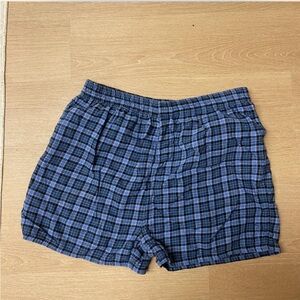 Blue Plaid Shorts